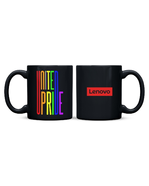 United Pride Customized Sublimation Mug Black